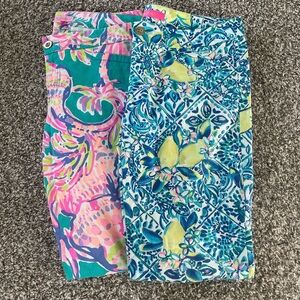 Lot of 2 Lilly Pulitzer Kelly Ankle Pants Size 6